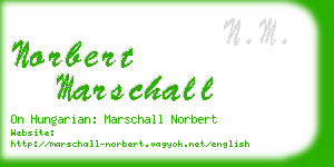 norbert marschall business card